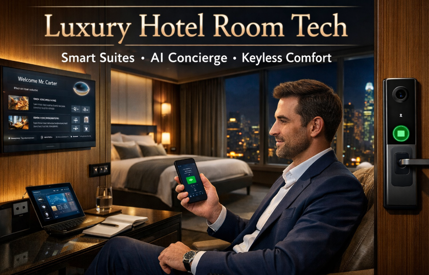 Luxury Hotel Room Tech: Smart Suites, AI Concierge, Keyless Comfort